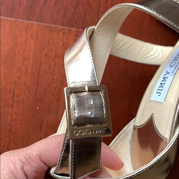 💯 authentic Jimmy Choo golden women sandals - Picture 4 of 8